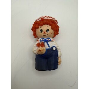 Vintage 1977 Bobbs-Merrill Raggedy Andy Finger Puppet Toy 2.75" Collectible